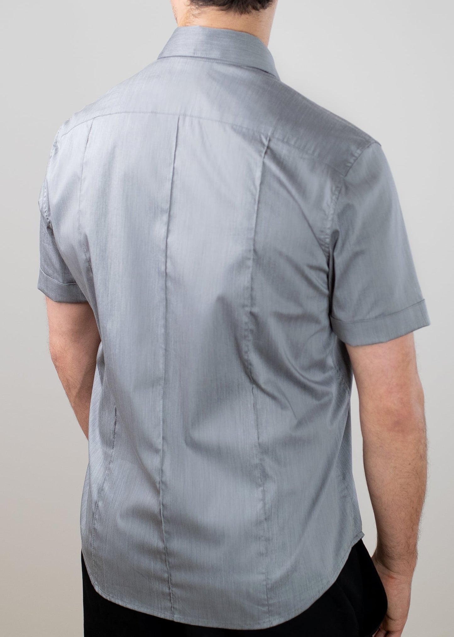 Silver Grey Short Sleeve Shirt